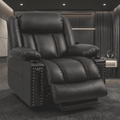 Triple Motor Power Lift Recliner Chair for Elderly with Heat & Vibration Massage,Extended Footrest,USB-A & USB-C Ports,Faux Leather,Black