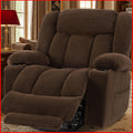 Power Lift Recliner Chair for Elderly with Heating & Vibration Massage, Large Wide Heavy Duty Extended Footrest for Big & Tall, 2 Cup Holders & Side Pockets Plush Flannel,Dark Brown