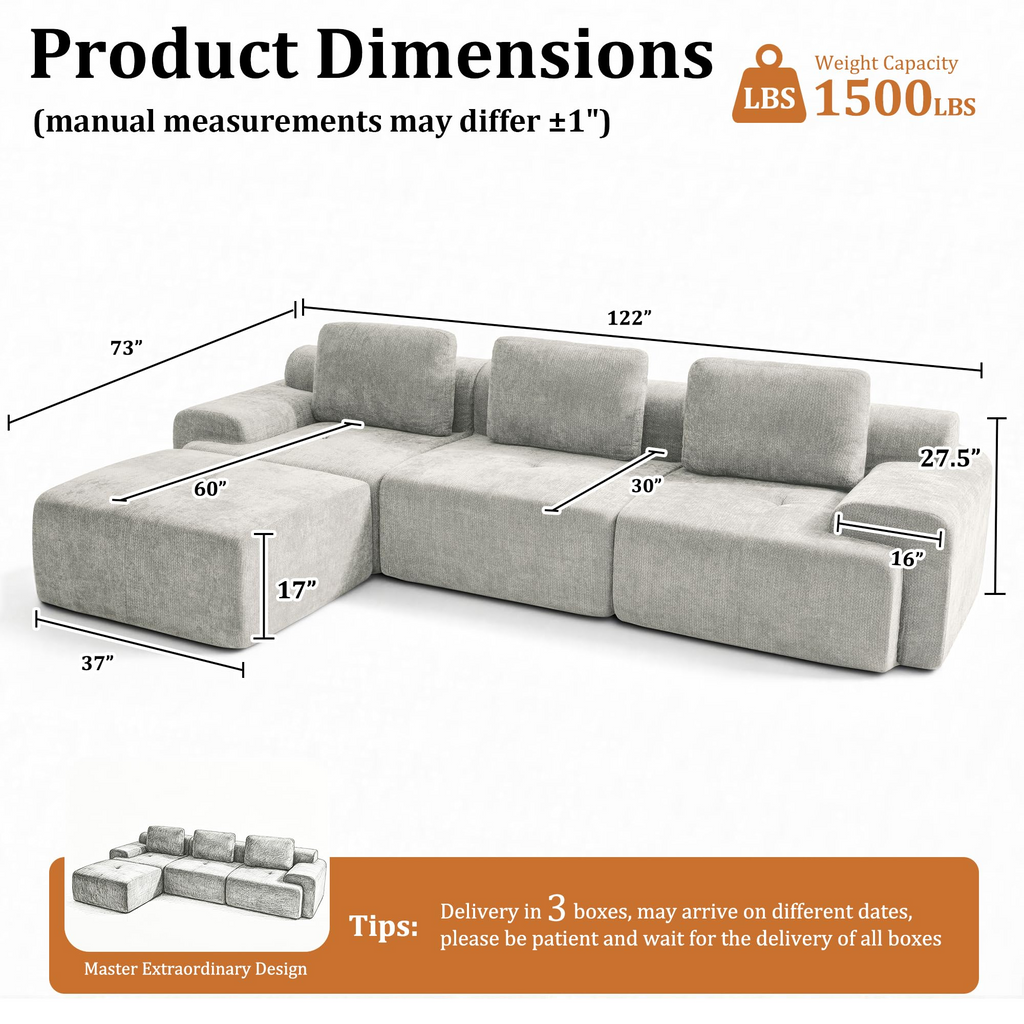 https://www.walmart.com/ip/122-Modular-Sectional-Sofa-Cloud-Couch-Extra-Deep-Seat-High-Back-No-Assembly-Soft-Chenille-Fabric-Memory-Foam-Couch-Living-Room-L-shaped-3-1-Light-Gr/20602153979?classType=VARIANT&from=/search
