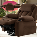 Triple Motor Power Lift Recliner Chair for Elderly,Large Wide Lay Flat Lift Chair with Infinite Position,Power Headrest,Heat & Vibration Massage,Heavy Duty Recliner for Big & Tall Seniors,Dark Brown