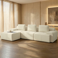 122" Modular Sectional Sofa,Cloud Couch with Extra Deep Seat & High Back,No Assembly,Soft Chenille Fabric,Memory Foam Couch for Living Room ,L shaped(3+1),Beige