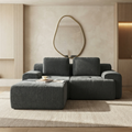 85" Modular Sectional Sofa,Cloud Couch with Extra Deep Seat & High Back,No Assembly,Soft Chenille Fabric,Memory Foam Couch for Living Room ,L shaped(2+1),Dark Gray